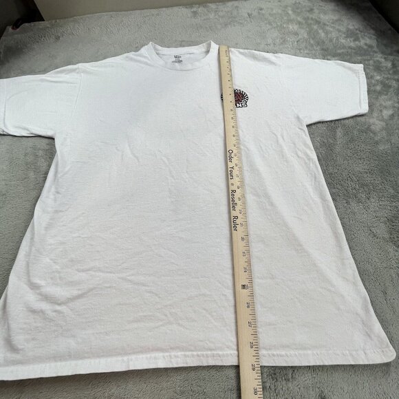 Vans Off The Wall Shirt Mens XL White Red Roses Hit Skateboard Punk Grunge Y2K - Picture 5 of 7